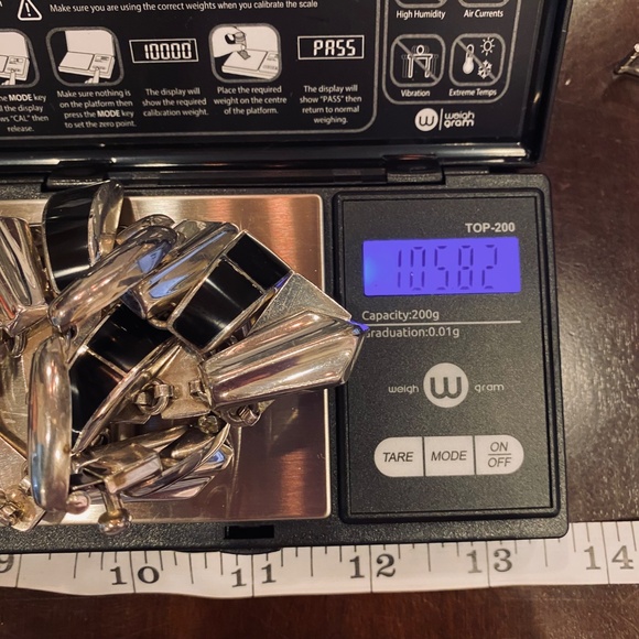 Vintage MCM Taxco Sterling and Onyx Suite - Picture 13 of 15